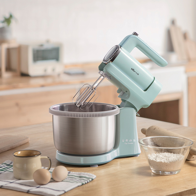 Jasnoniebieski mikser stojący 4L z miską ze stali nierdzewnej
