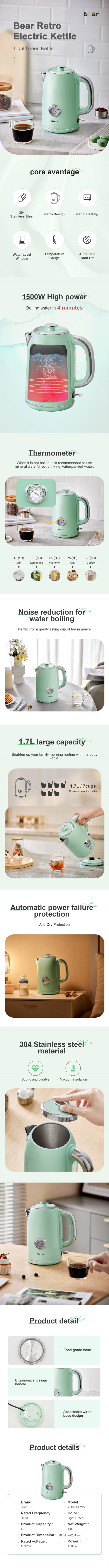 miś retro czajnik na ciepłą wodę