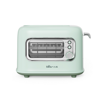 Widoczne szklane okno 2 kromki mini toster do chleba